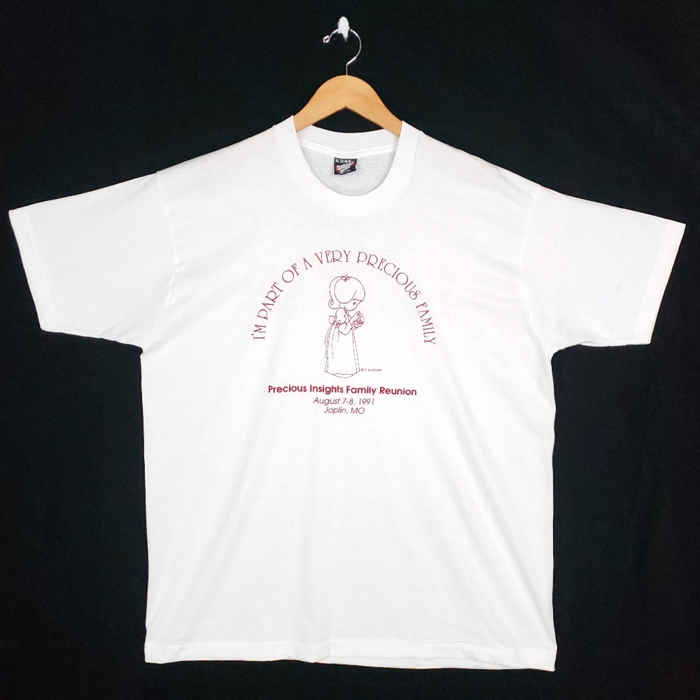 Vintage 90s Precious Moments Reunion Hug a Collector Single Stitch T-shirt
